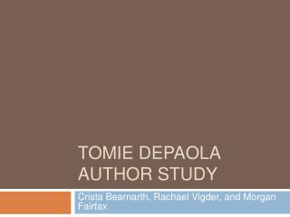 Tomie Depaola Author Study