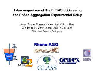 Intercomparison of the ELDAS LSSs using the Rhône Aggregation Experimental Setup