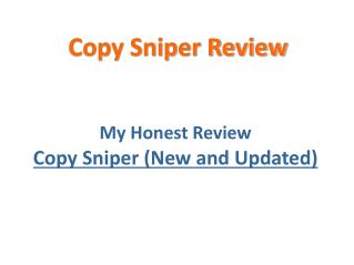 Copy Sniper Review - Check out Copy Sniper