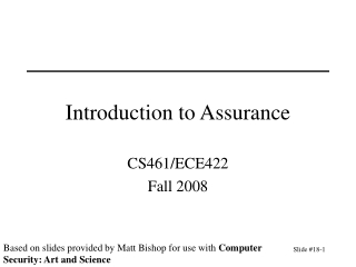 Introduction to Assurance