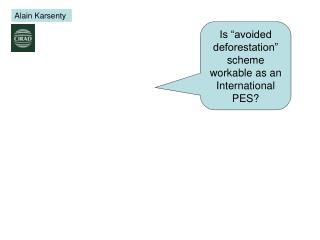 Is “avoided deforestation” scheme workable as an International PES?