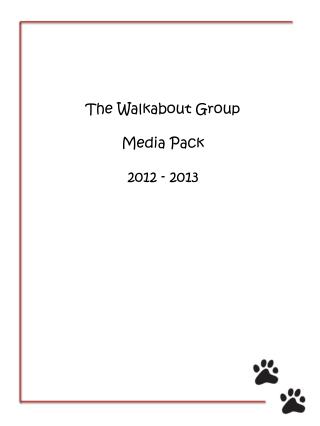The Walkabout Group Media Pack 2012 - 2013