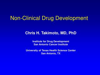 Non-Clinical Drug Development
