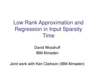 Low Rank Approximation and Regression in Input Sparsity Time