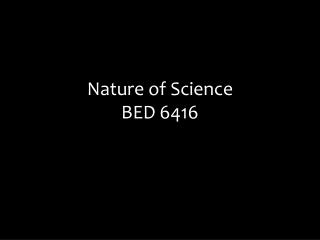 Nature of Science BED 6416