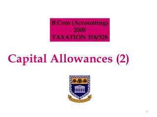 Capital Allowances (2)