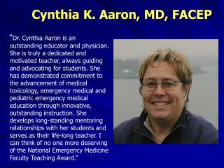 Cynthia K. Aaron, MD, FACEP