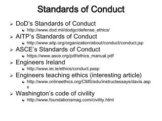 Standards of Conduct