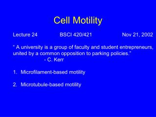 Cell Motility