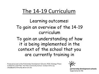 The 14-19 Curriculum
