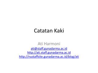 PPT - Catatan Kaki PowerPoint Presentation, free download - ID:1824416
