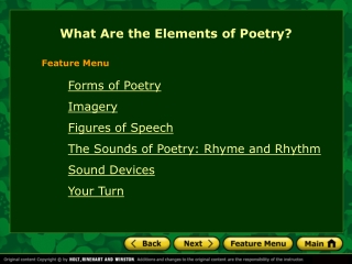 What Are the Elements of Poetry?