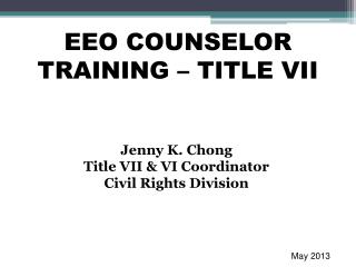 counselor eeo vii training title presentation ppt powerpoint