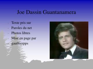 Joe Dassin Guantanamera