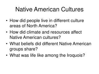 native american cultures presentation