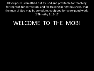 Welcome to the MOB! Website: ibcmob Core Strength, Tuesdays, 6:00 AM, Romans