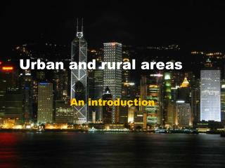 Urban and rural areas