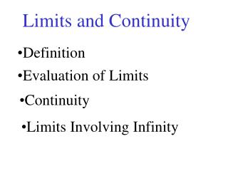 Limits and Continuity
