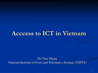 Acccess to ICT in Vietnam