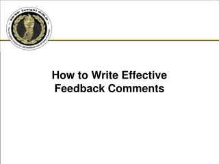 How to Write Effective Feedback Comments