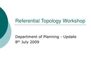 Referential Topology Workshop
