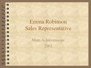 Emma Robinson Sales Representative