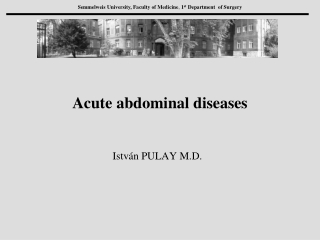 Acute abdominal disease s