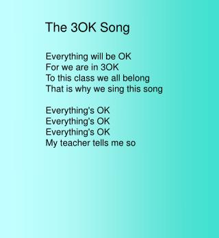 The 3OK Song
