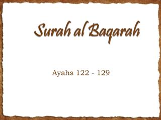 Surah al Baqarah