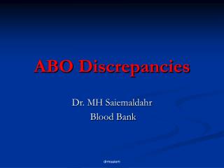 ABO Discrepancies