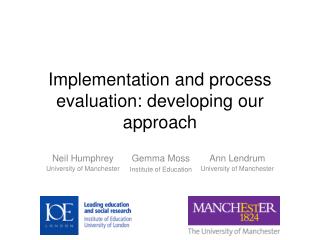 Implementation and process evaluation: developing our approach