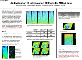 An Evaluation of Interpolation Methods for MOLA Data