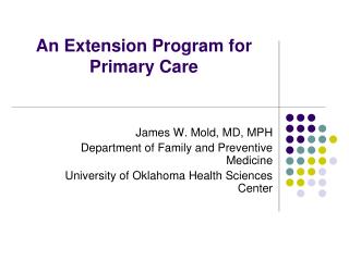 An Extension Program for Primary Care
