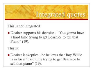 Integrated quotes