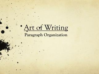 Art of Writing