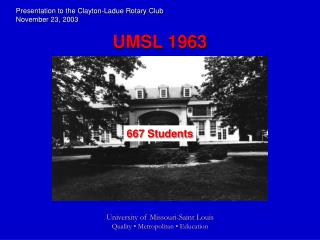 UMSL 1963