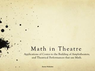 Math in Theatre