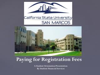 Paying for Registration Fees