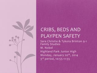Cribs, beds and playpen safety
