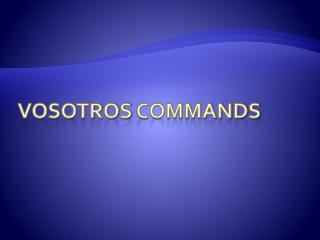 Vosotros Commands