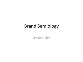 Brand Semiology