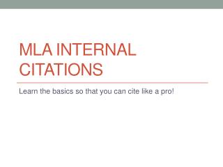 citations internal mla