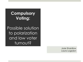 Compulsory Voting: Possible solution to polarization and low voter turnout?