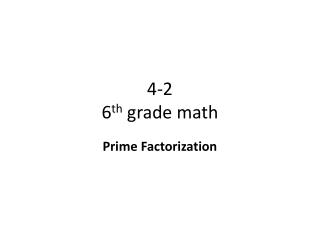 4-2 6 th grade math