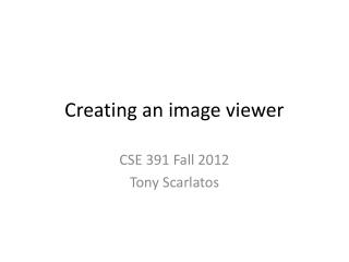 Creating an image viewer