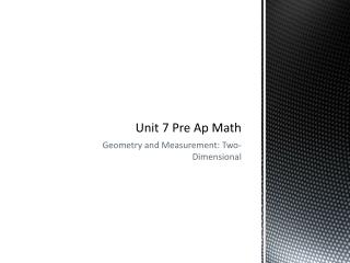 Unit 7 Pre Ap Math