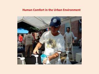 Human Comfort in the Urban Environment