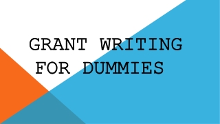 G Grant Writing for Dummies