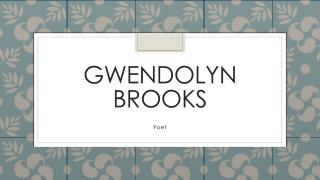Gwendolyn Brooks