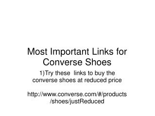 converse shoe important links